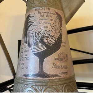 Decorative Tin Pitcher